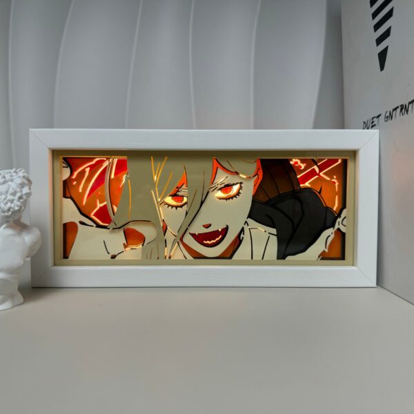 Chainsaw-Man-Power-Smile-lightbox-on-roomlight-myanimelightbox.jpg Chainsaw Man Power Smile Light Box