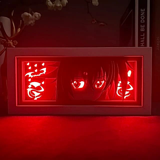 Rias Gremory light box featured in the High School DxD collection at MyAnimeLightbox – glowing red LED anime decor with gothic fantasy styling