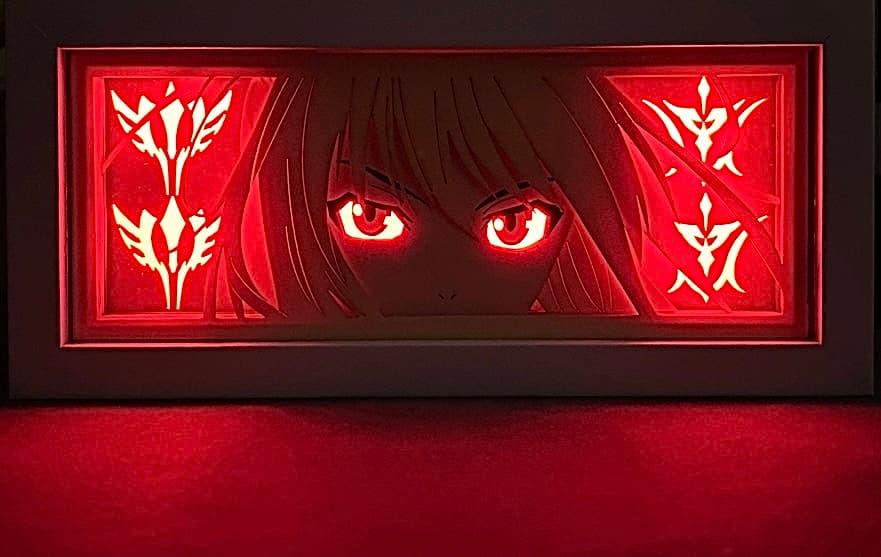 Saber light box featured in the Fate/stay night collection at MyAnimeLightbox – glowing LED anime decor with blue and gold heroic styling