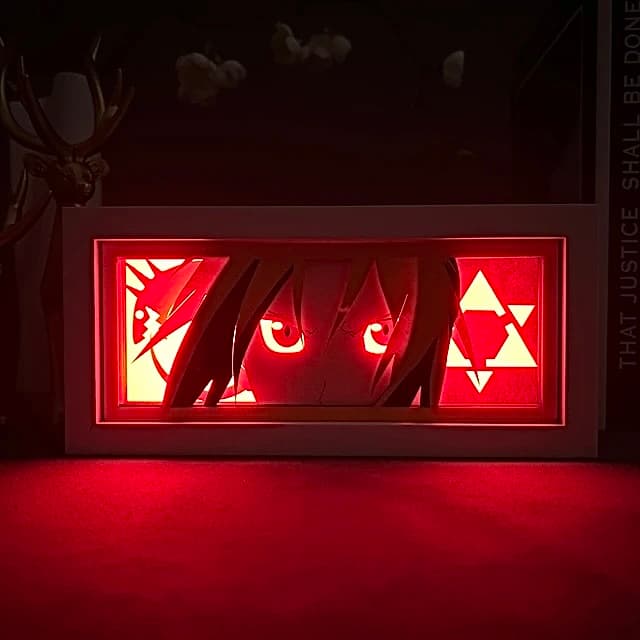 Edward Elric light box featured in the Fullmetal Alchemist collection at MyAnimeLightbox – glowing LED anime decor with steampunk alchemy style