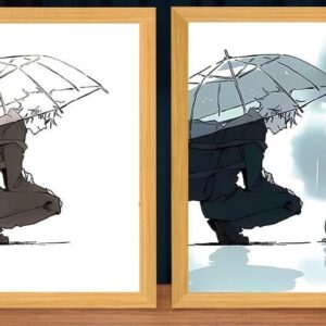 IMG_3067.jpg Jujutsu Kaisen Gojo with Cat Light Frame