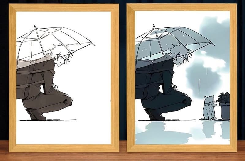 Jujutsu Kaisen Gojo with Cat Light Frame