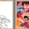 IMG_3152.jpg One Piece Luffy Red Hawk Light Frame