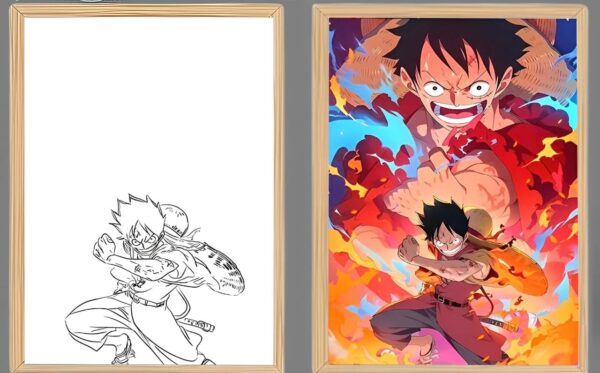 IMG_3152.jpg One Piece Luffy Red Hawk Light Frame