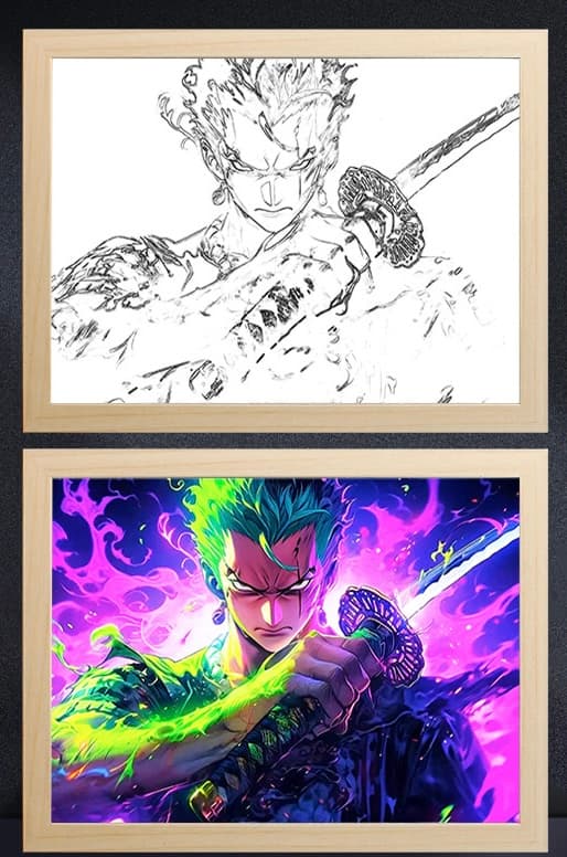 IMG_3185.jpg One Piece Zoro Demon Light Frame