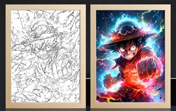IMG_3193.jpg One Piece Luffy Punch Light Frame