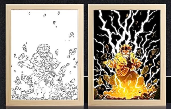 IMG_3199_1.jpg Demon Slayer Agatsuma Zenitsu Light Frame
