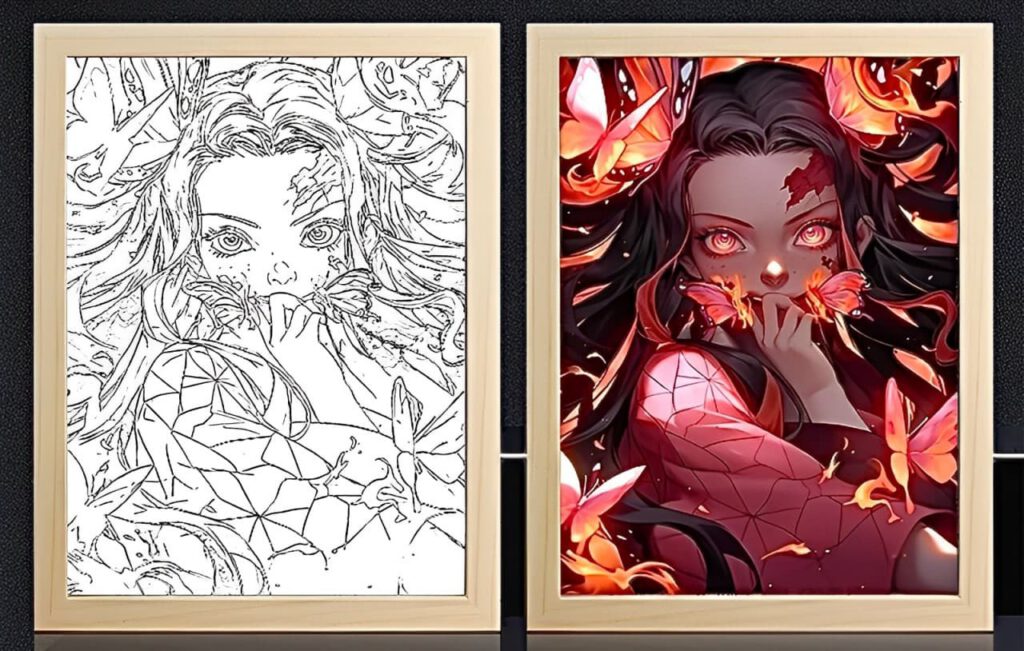 Demon Slayer Nezuko Rage Light Frame