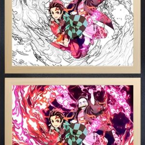 IMG_3269.jpg Demon Slayer Tanjiro & Nezuko Light Frame