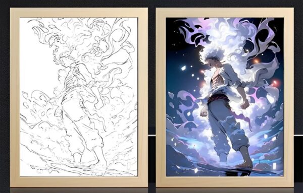 IMG_3274.jpg One Piece Luffy Gear 5 God Mode Light Frame