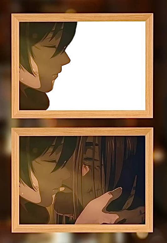 IMG_3766.jpg Attack On Titan Mikasa & Eren Kiss Light Frame