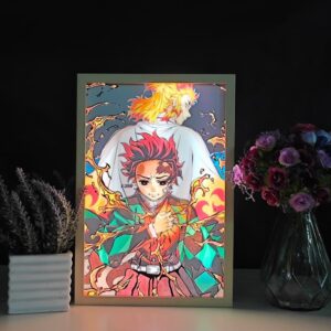 IMG_8412_1.jpg Demon Slayer Tanjiro & Rengoku Light Frame