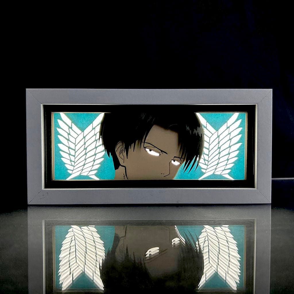 Levi light box featured in the Attack on Titan collection at MyAnimeLightbox – glowing LED anime decor with dark military intensity