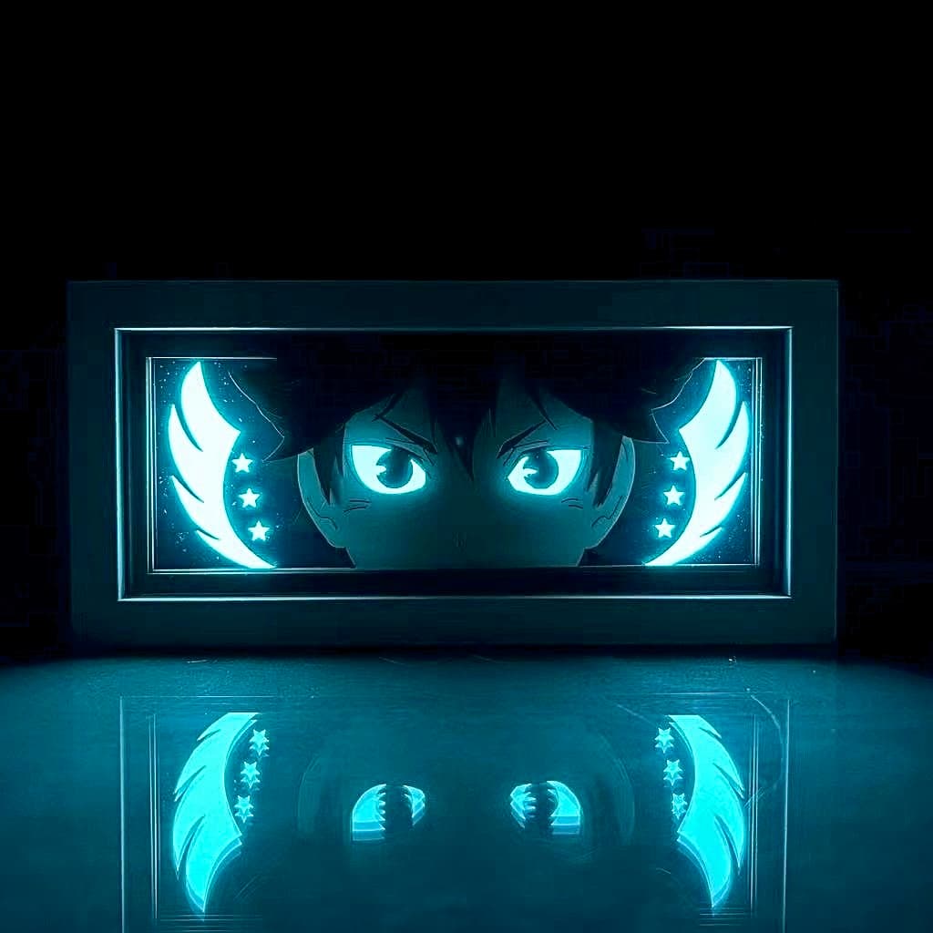 Hinata Shoyo light box featured in the Haikyuu!! collection at MyAnimeLightbox – glowing LED anime decor with dynamic volleyball action energy