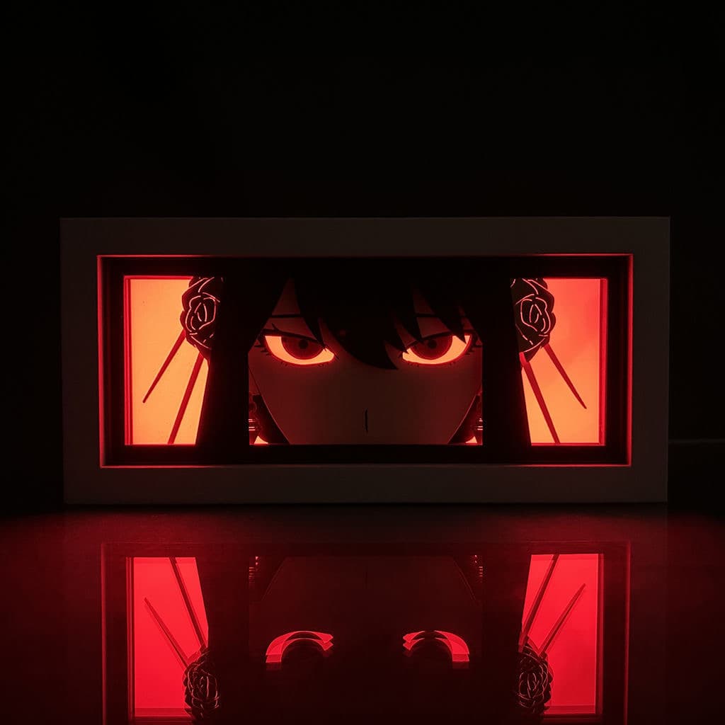 Yor Forger light box featured in the Spy x Family collection at MyAnimeLightbox – glowing LED anime decor with cute and comedic family vibe