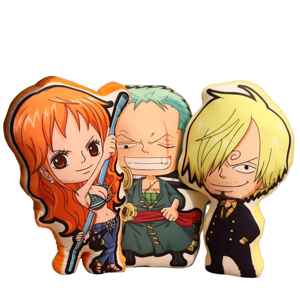 One Piece Nami Zoro Sanji Plush Anime Pillow Set