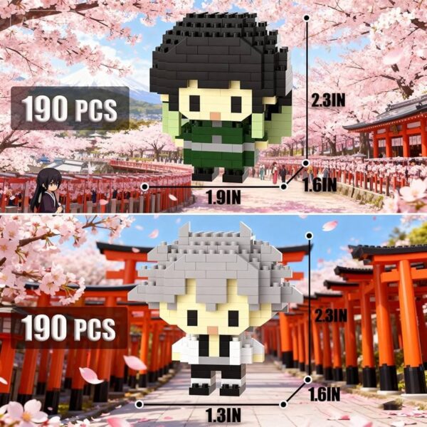 anime-mini-block-figures-collection-display.jpg 10-Pack Demon Slayer Mini Block Figures Set (Anime Building Blocks)