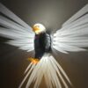 bald-eagle-light-sculpture-side-view.jpg Golden Eagle Wall Light – 3D LED Wall Sculpture Lamp