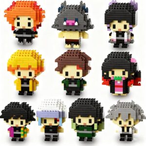 demon-slayer-anime-block-figures-white-background.jpg 10-Pack Demon Slayer Mini Block Figures Set (Anime Building Blocks)