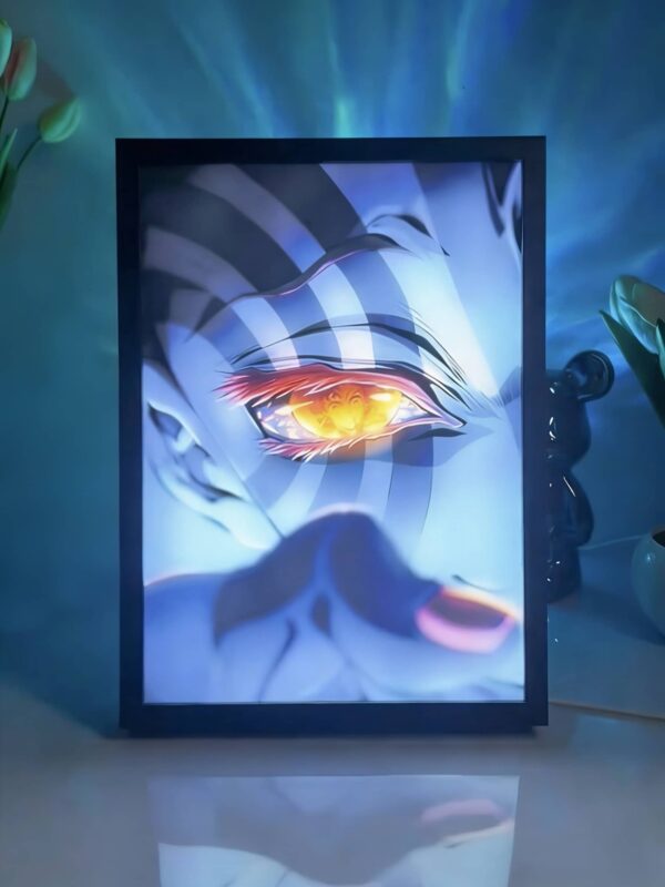 Demon Slayer Tanjiro vs Akaza LED Light Frame – Anime Wall Art Lamp