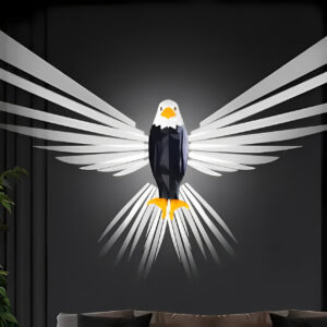 Golden Eagle Wall Light – 3D LED Wall Sculpture Lamp