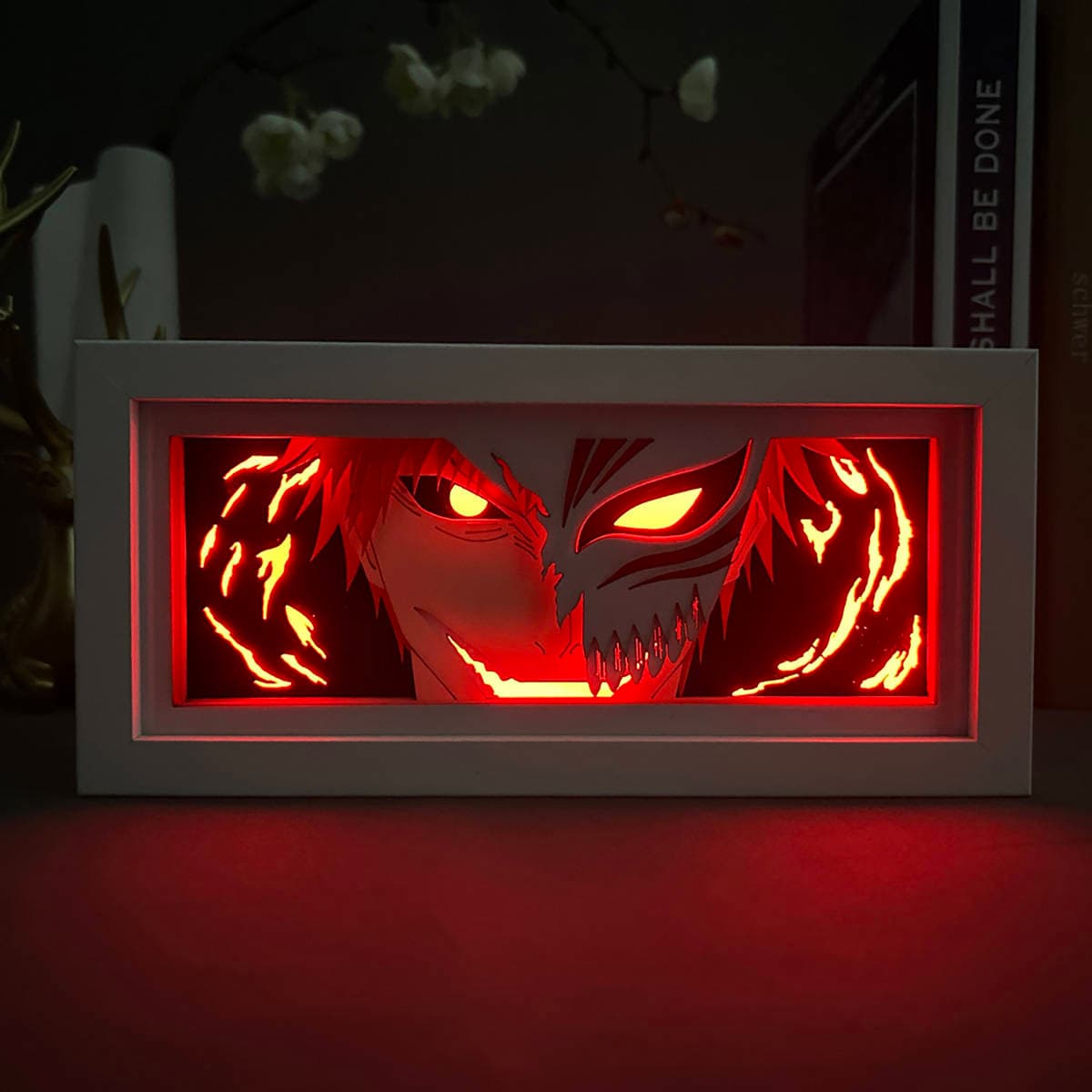 Ichigo Kurosaki light box featured in the Bleach collection at MyAnimeLightbox – glowing LED anime decor with shinigami and Hollow fusion style