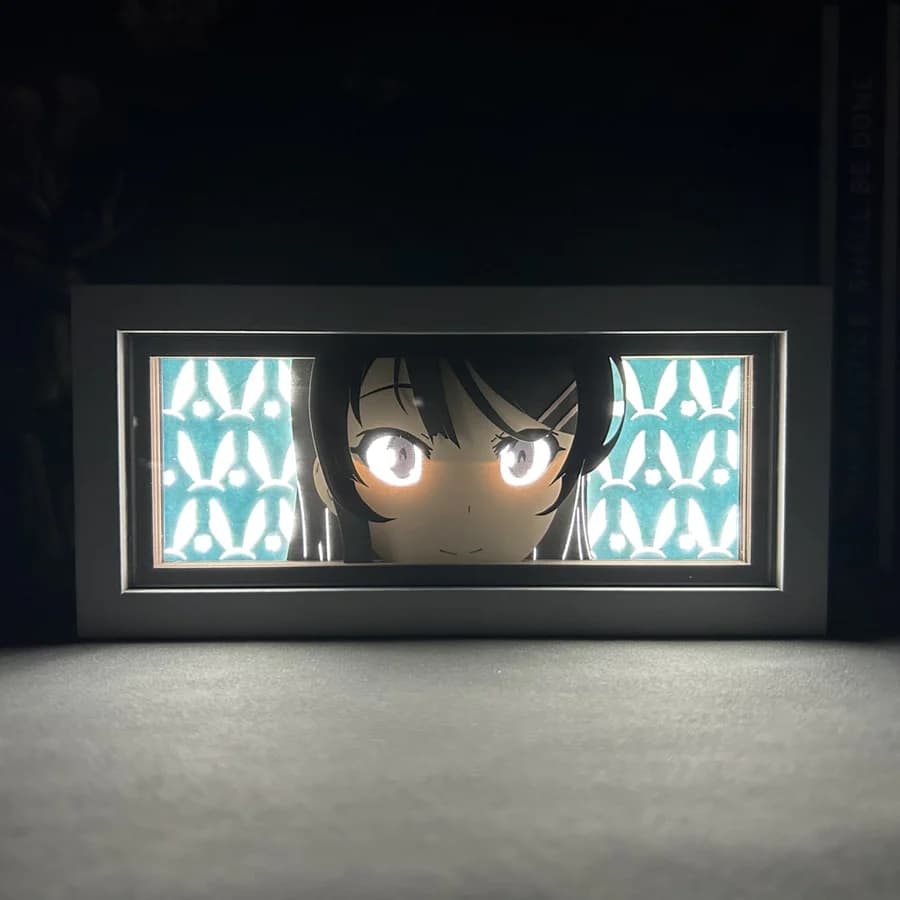 Mai Sakurajima light box from the Rascal Does Not Dream collection at MyAnimeLightbox – glowing LED anime decor with soft romantic style