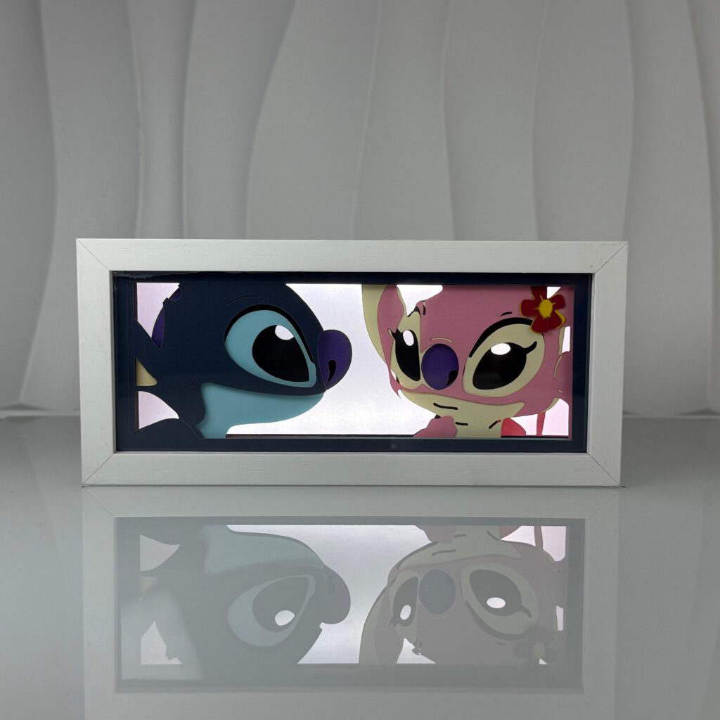 Stitch & Angel Love Glow Light Box